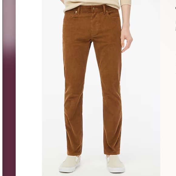 J. Crew Factory Other - Like New J.Crew Factory Dark Acorn Slim-fit flex corduroy pant W32 X L30